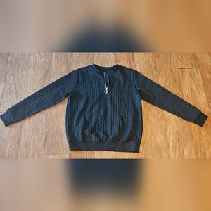 Chic Black Cable Knit Pullover